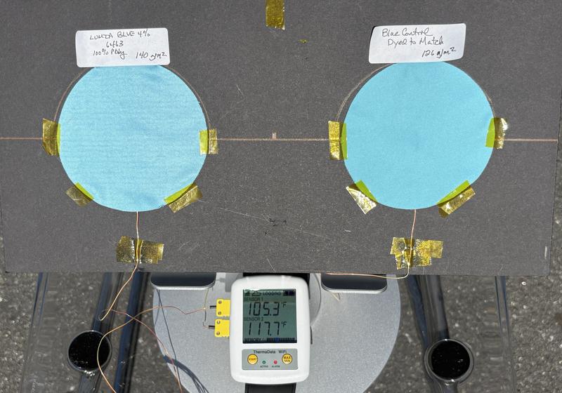UV2RED 105.3°F · 117.7°F Control · 12.4°F cooler